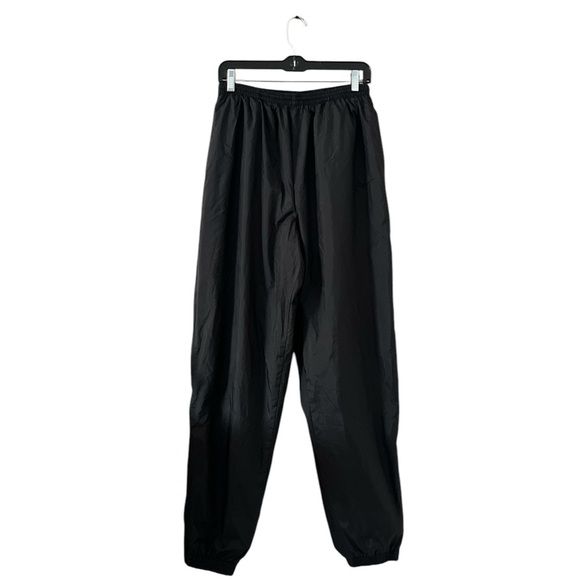 Nike Vintage 90s Track Pants Black Parachute Windbreaker Joggers L - Picture 1 of 14